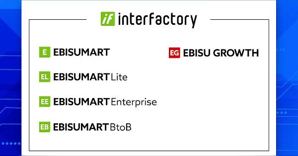 インターファクトリーが「ebisumart」などのサービスブランドを刷新。サービス名やシンボルカラーの統一など