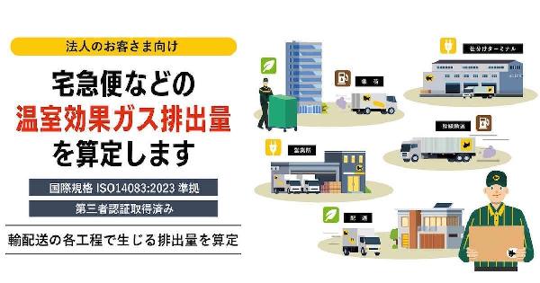 ヤマト運輸が宅急便などの輸配送工程で生じた温室効果ガス排出量を算定する「温室効果ガス排出量提供サービス」を開始